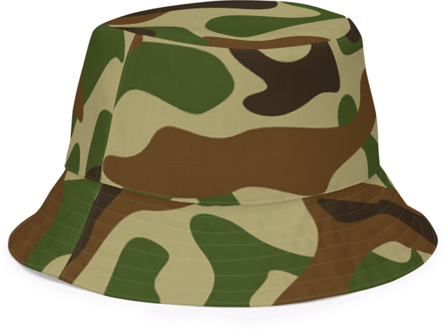 Military Green Camouflage Pixels Camo Pattern Reversible Bucket Hat product image (4)