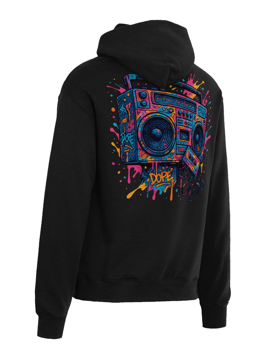 Boombox Blast Hoodie – Retro Graffiti Sound Waves product image (5)