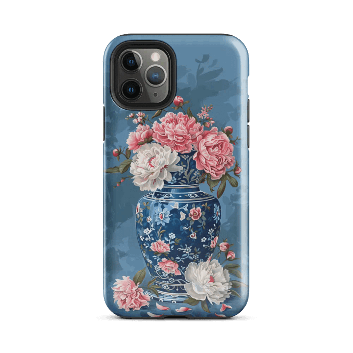 Peonies Chinoiserie Ginger Jar - Tough Phone Case product image (2)