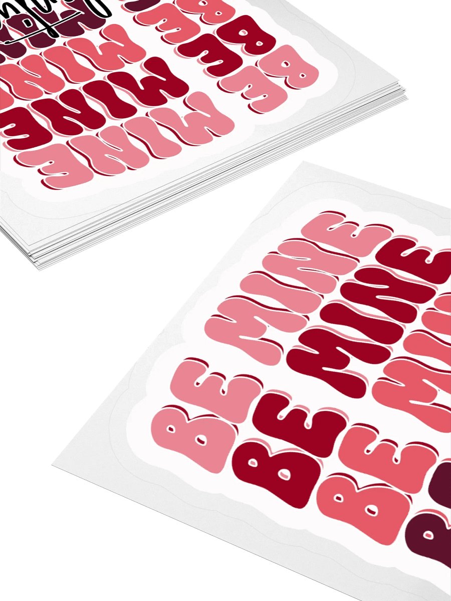 Be Mine Valentine's Kiss Cut Stickers. product image (4)