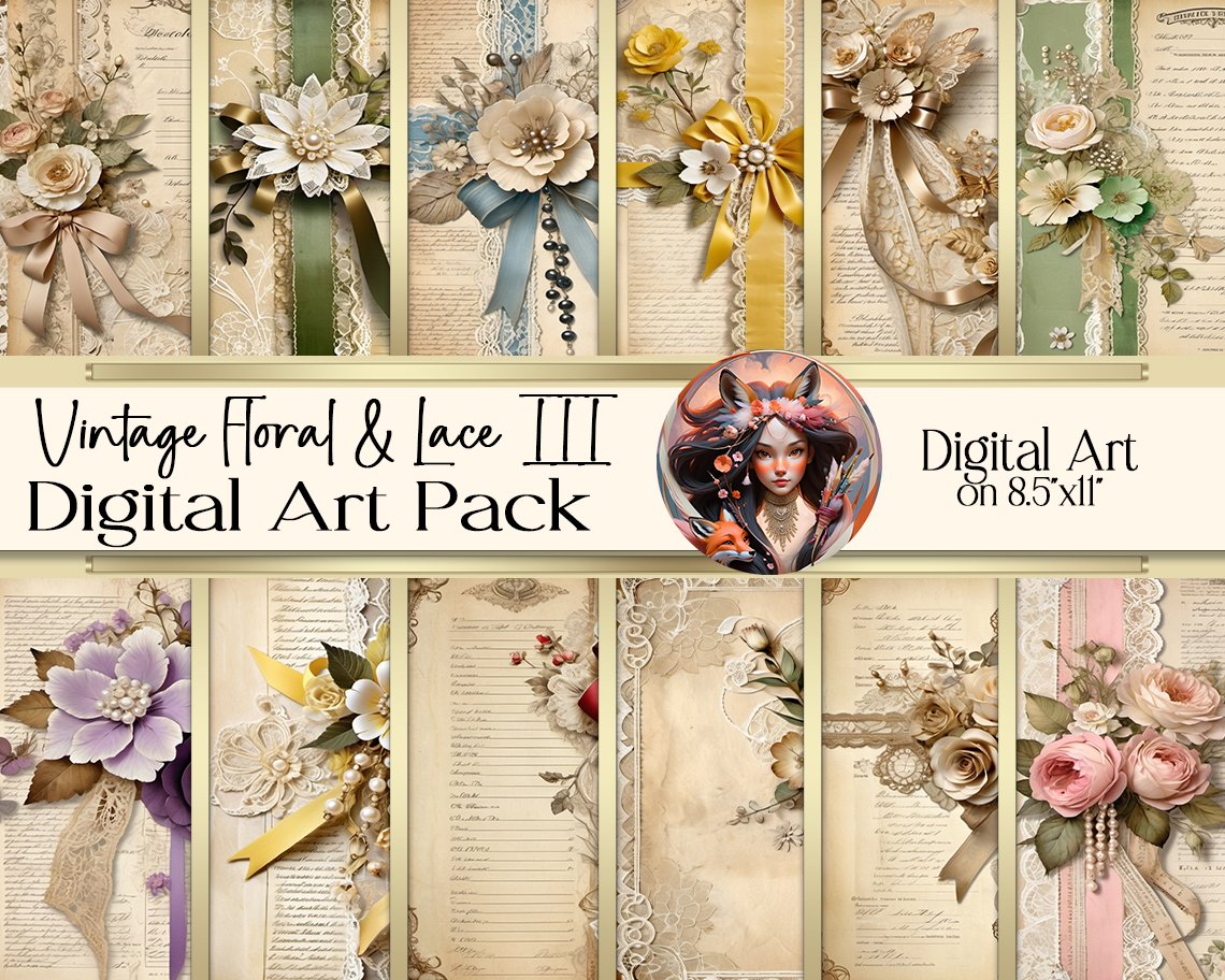 Vintage Floral and Lace III product image (1)