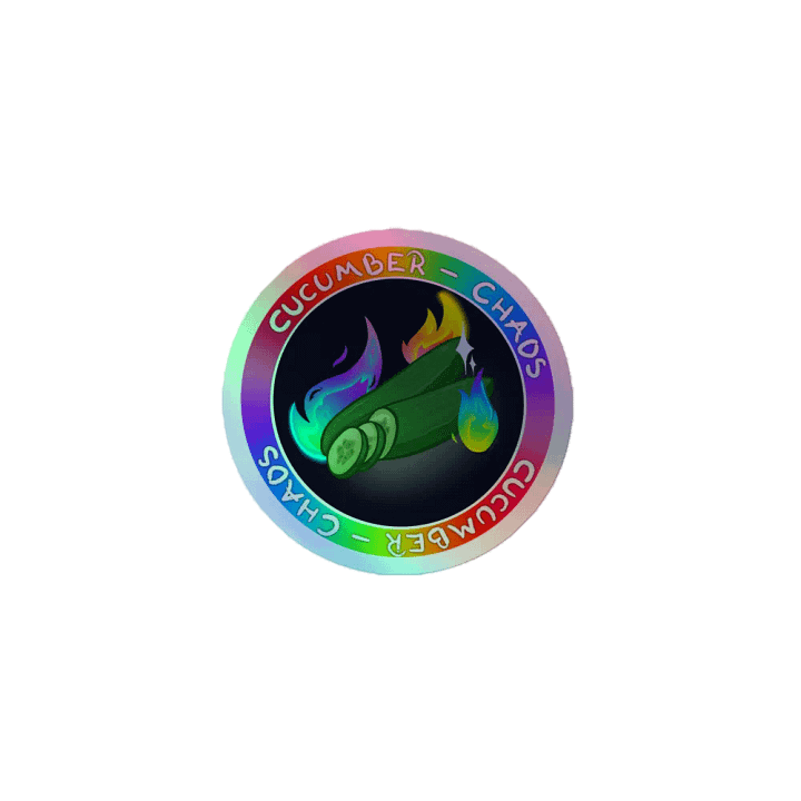 Cucumber Chaos - Holographic Sticker product image (1)