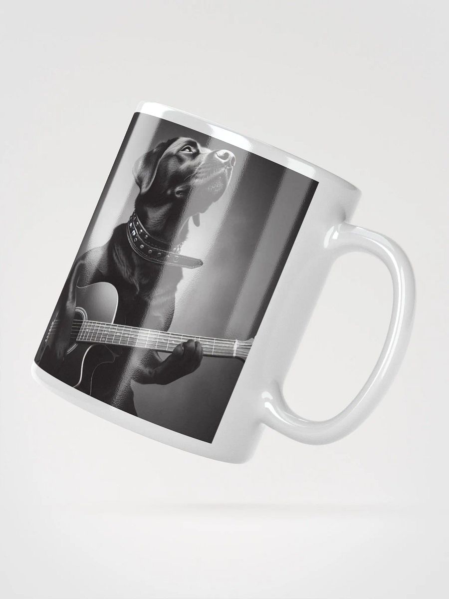 "Guitar Playing Labrador" #Stylish Glossy White Mug product image (2)