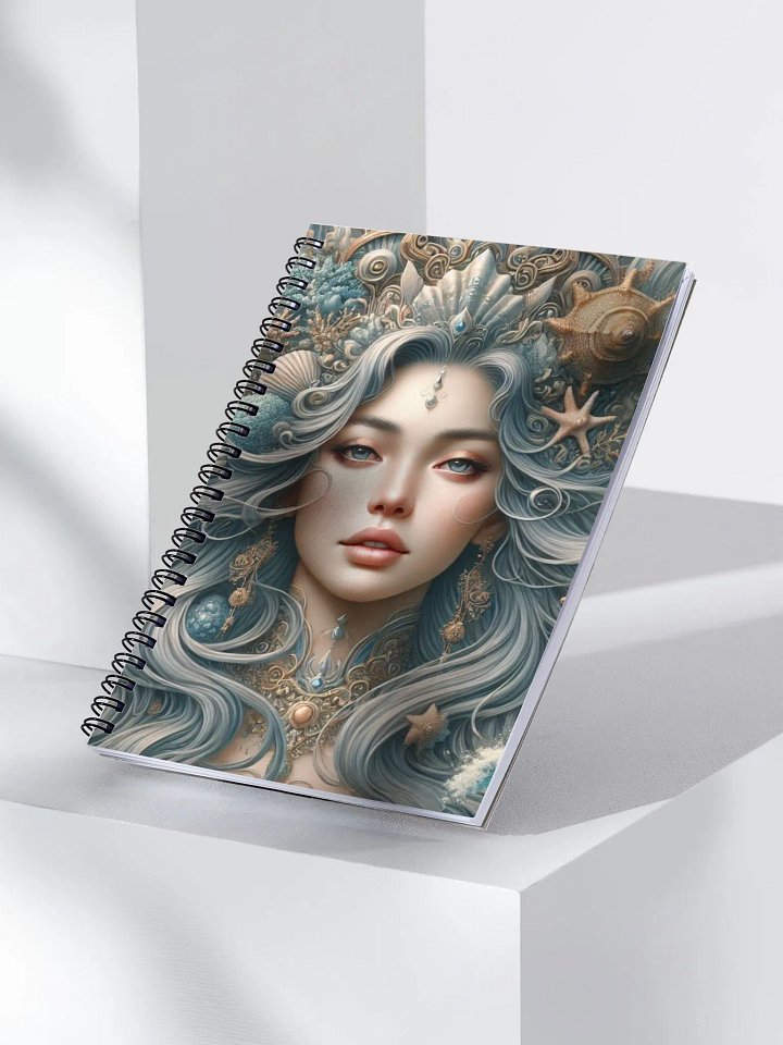 Ocean Goddess Aman Sinaya Spiral Notebook - Mystical Sea Queen Journal, Ruled Line Notebook, Filipino Sea Goddess Stationery, Oceanic product image (2)