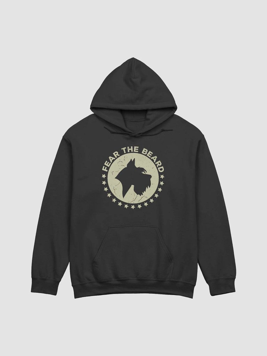 Fear the Beard (White) Hooded Sweatshirt | Retro-Style Hoodie for Schnauzer Dog Owners product image (3)
