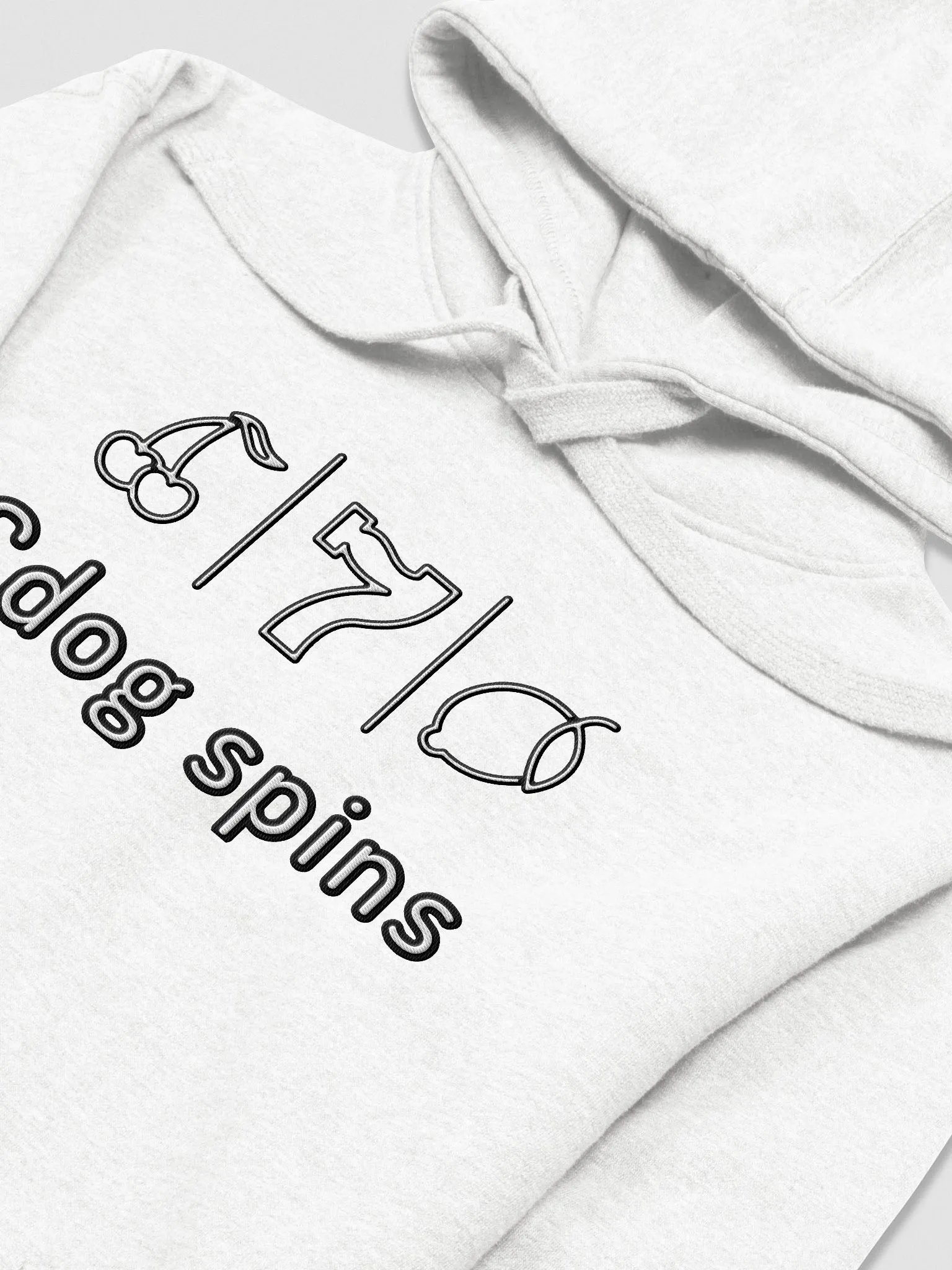Cdog Spins OG Embroided Hoody No Zip White product image (3)