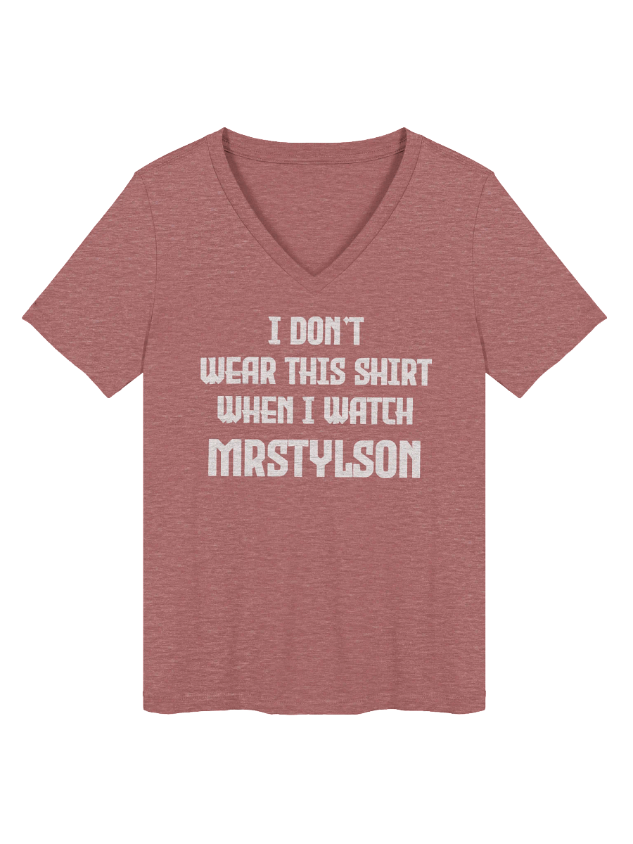 I Don't Wear This Women's V-Neck (White Text) product image (43)