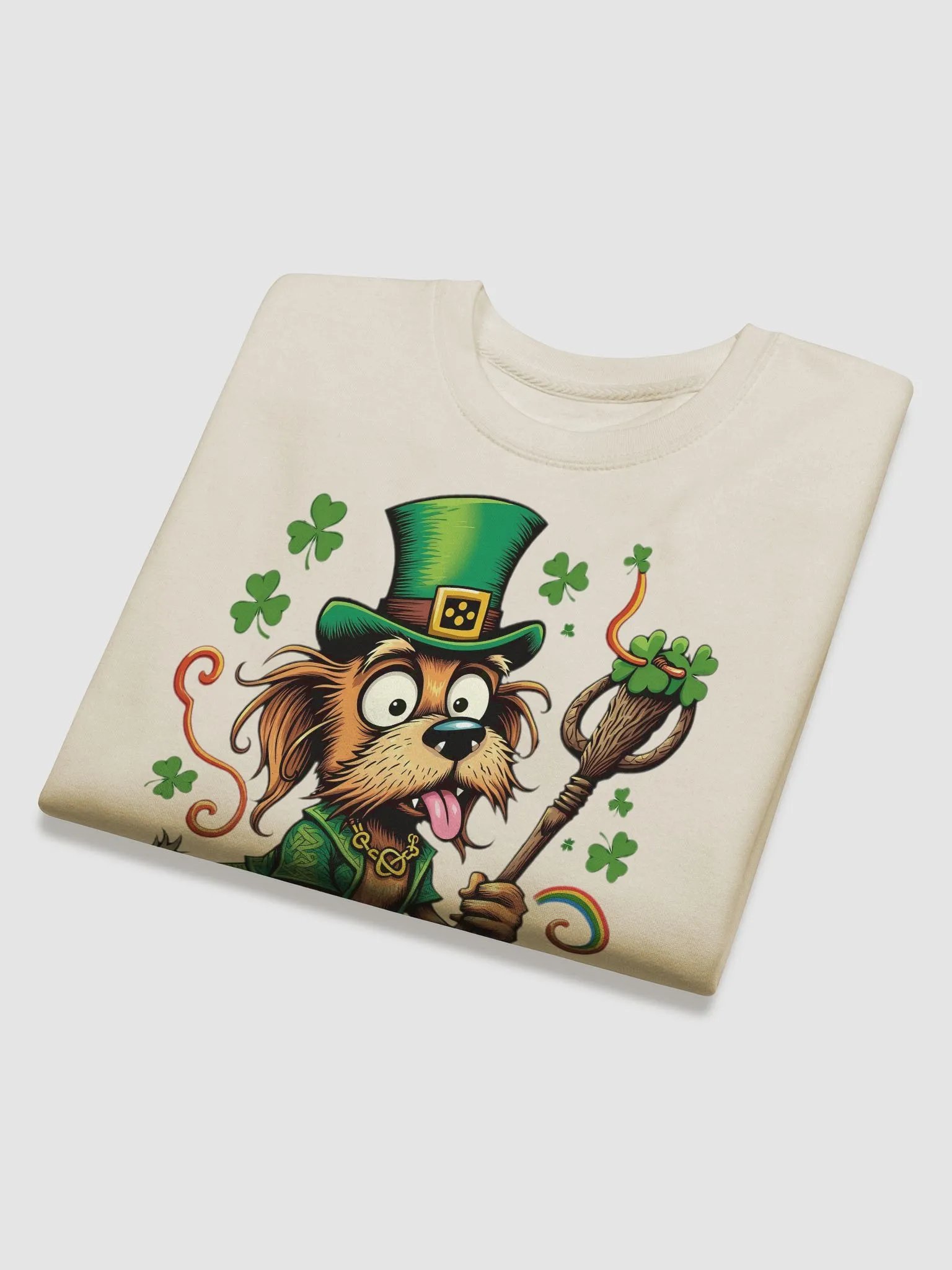 Lucky and Lit St. Patrick's Day Premium Sweatshirt – Funny Irish Dog Design product image (16)