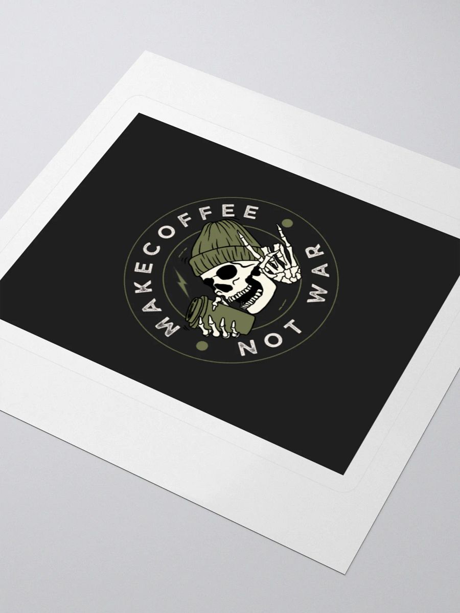 Peaceful Coffee Skeleton Sticker product image (11)