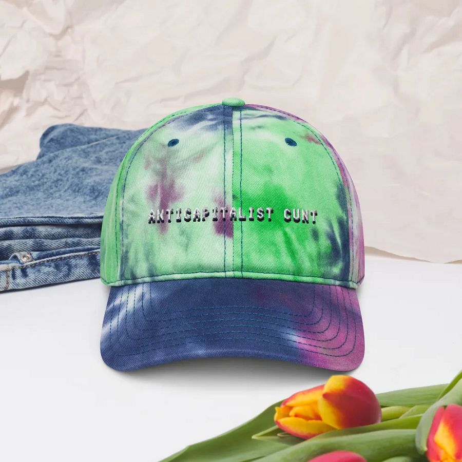 ANTICAPITALIST C*NT tie-dye dad hat product image (21)