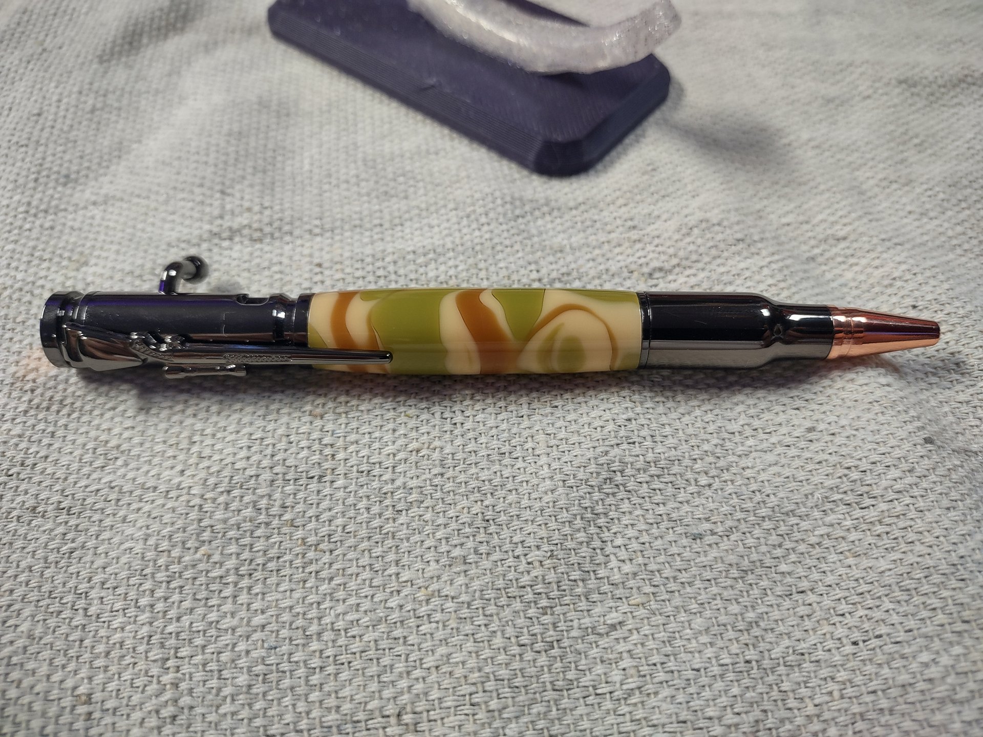 Hand-Turned Bolt Action Pen – Desert Camo & Gun Metal Finish - RBBLTCAMO1 product image (5)