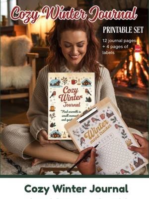 I made this Cozy Winter Journal Set because I wanted to capture that quiet feeling of winter… when the world slows down, the kettle’s on, and your thoughts finally have space to breathe. It’s vintage-inspired, filled with robins, pine branches, and soft warm colors — the kind of pages that make you want to light a candle and write for a while. 🕯️ Find warmth in small moments and quiet joys. 🤍 #cozywinterjournal #journalingaesthetic #printableplanner #vintageprintables #hyggehome #winteraesthetic #digitalprintables #slowseason #stationerytiktok #heritagehivestudio #mindfulmoments