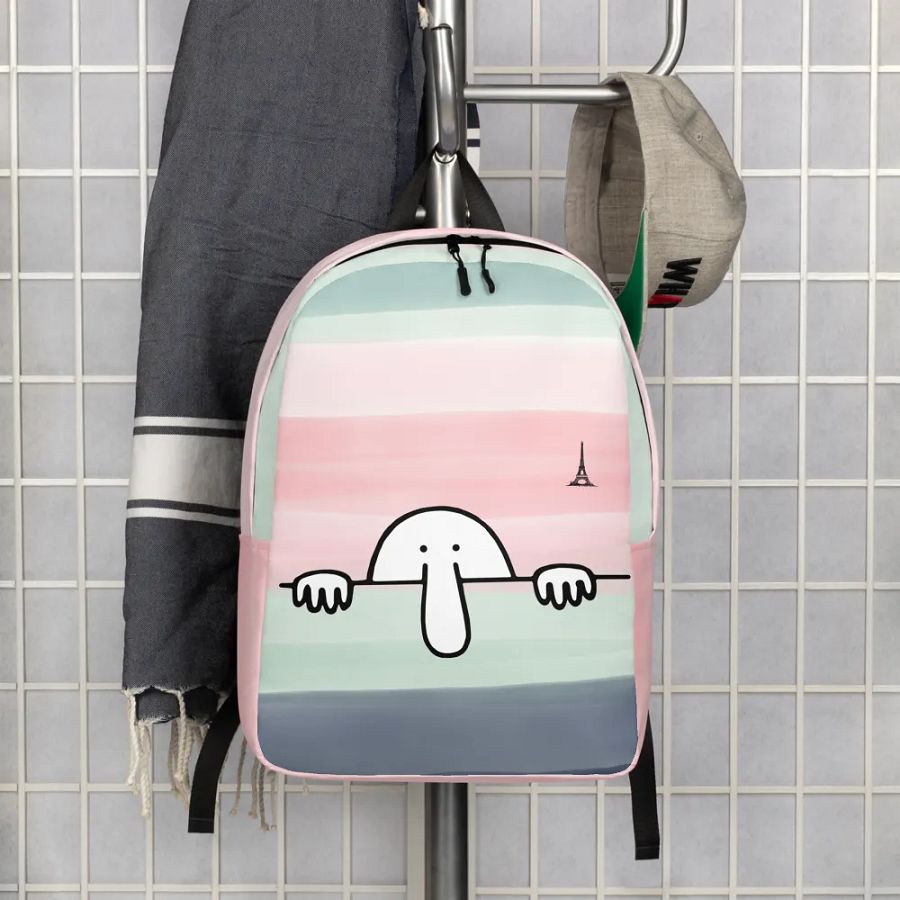 "Kilroy" All-Over Print Minimalist Backpack product image (1)