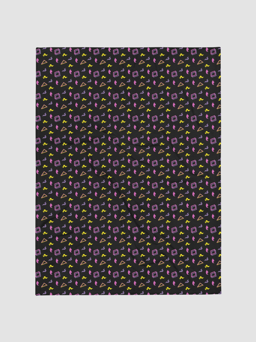 Oh Worm black pattern fleece throw blanket product image (4)