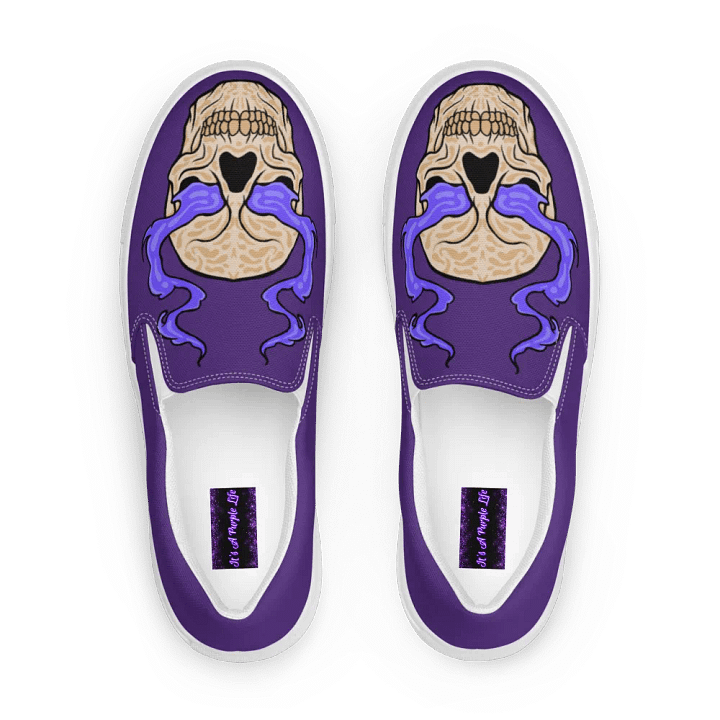 Women's Ethereal Flame Skull Slip-On Shoes product image (1)