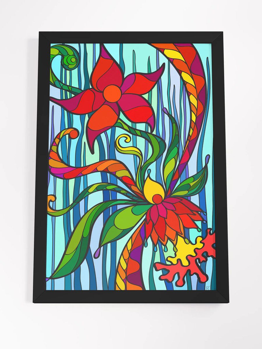 Vibrant Ayous Wood Framed Matte Poster - Deep Ocean Starfish product image (7)