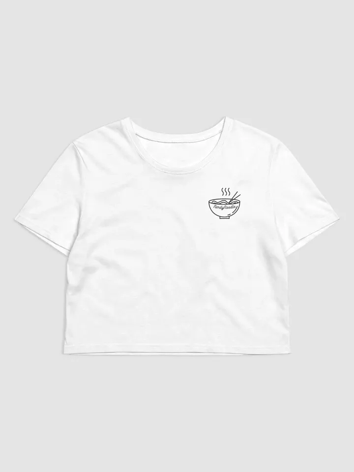 Simplistic NerdyNoodle Emblem Cropped Tee (White) product image (2)
