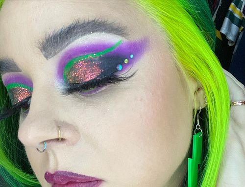 Todays Halloween look inspired by #Maleficent unfortunately I couldn’t find my horns to complete the look, but I love on the ...