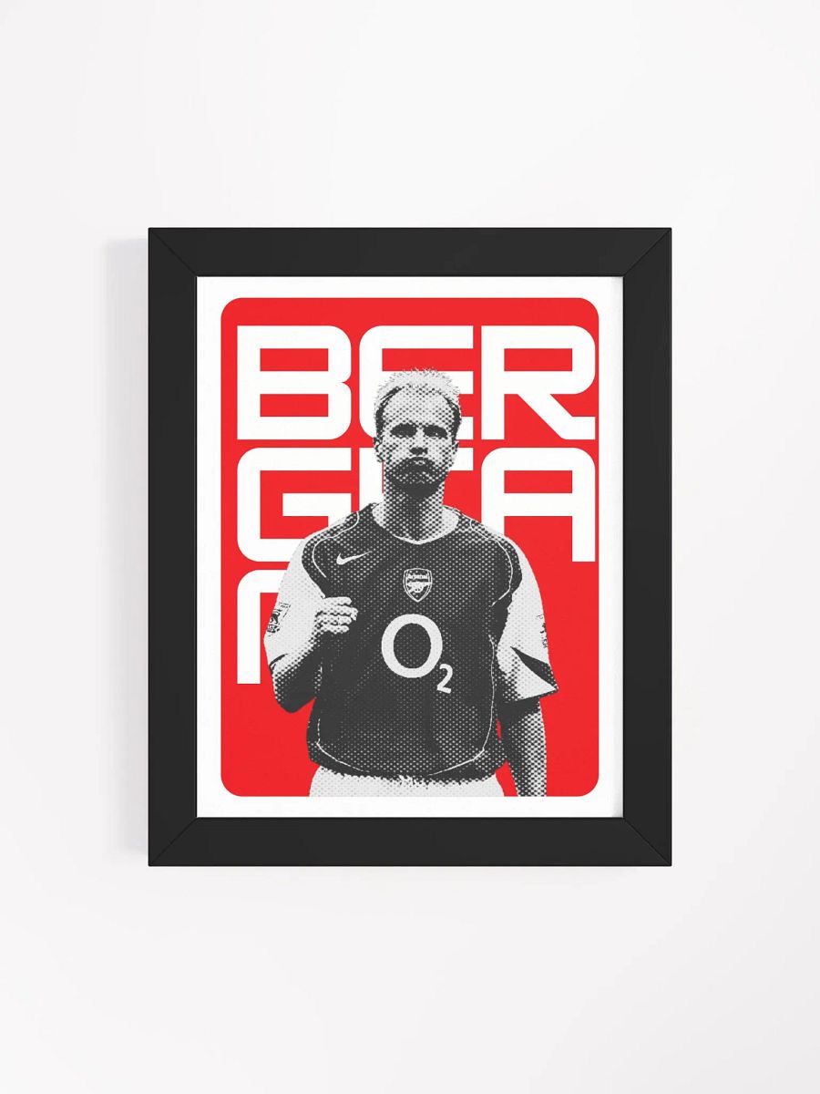 Dennis Bergkamp BW Arsenal Name Art Framed Print product image (4)