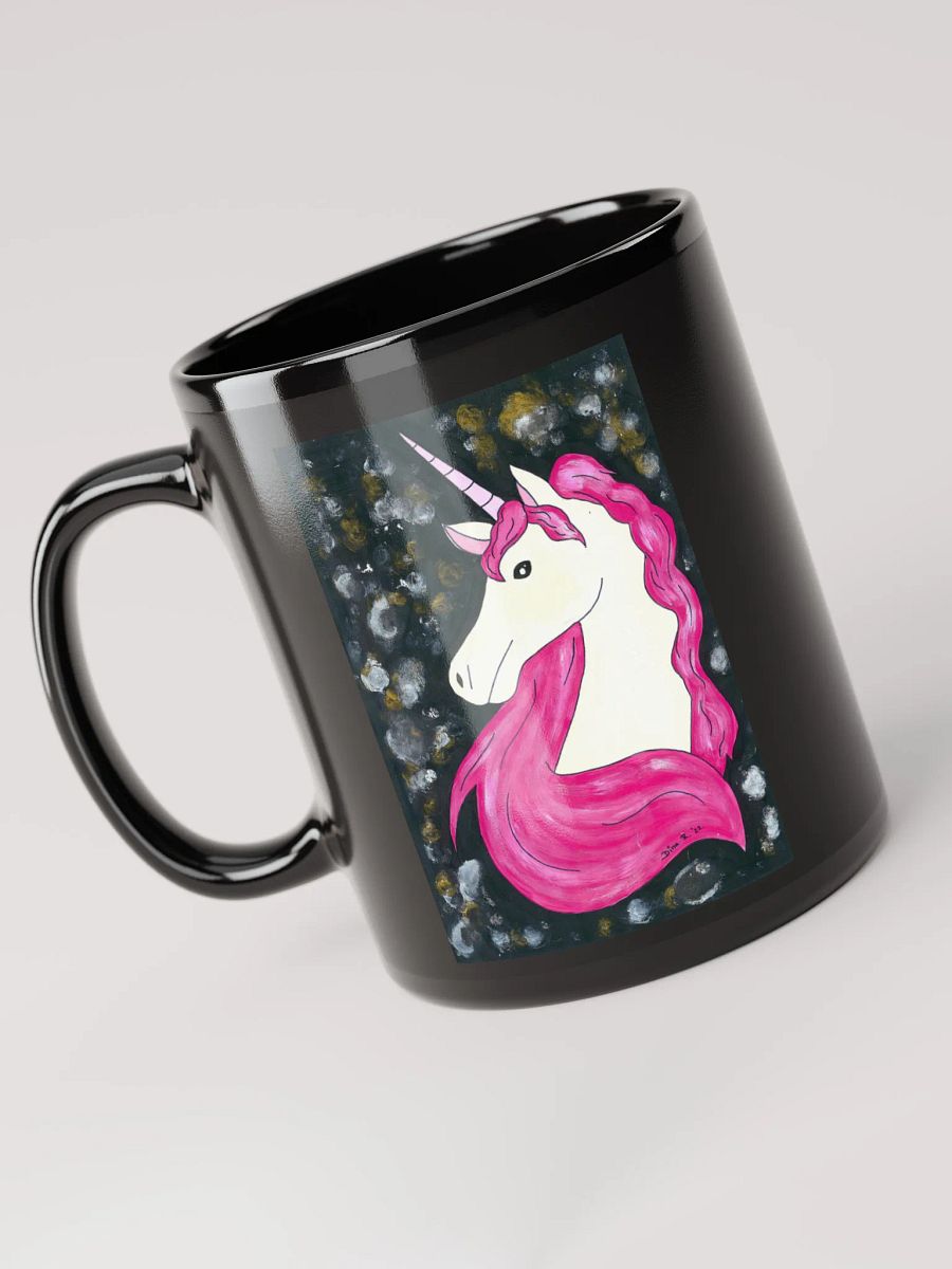 Unicorn - acrylic painting picture - (art by Dina R.) - Black Glossy Mug product image (6)