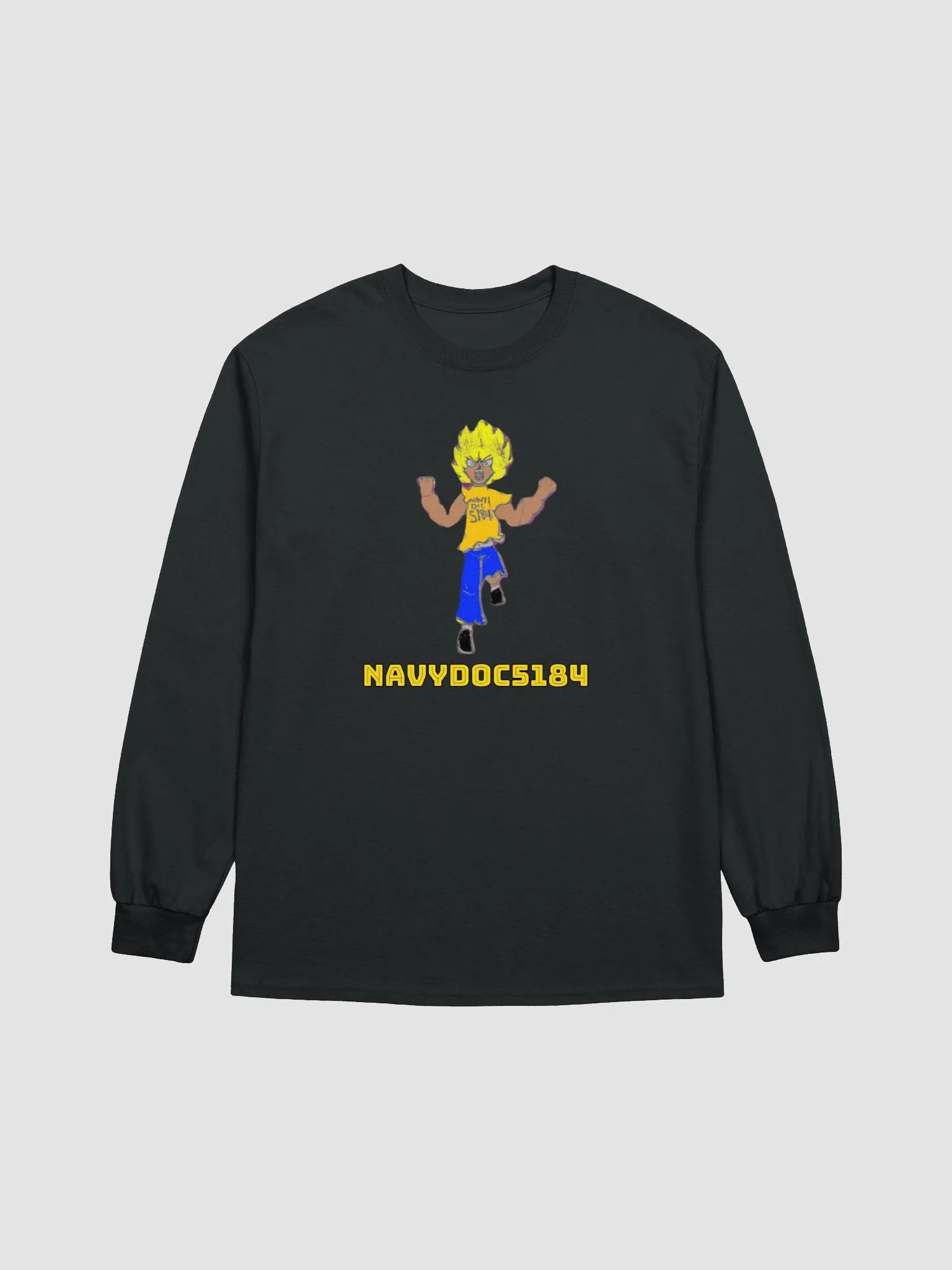 NavyDoc5184 Super Saiyan Long Sleeve Tee product image (3)