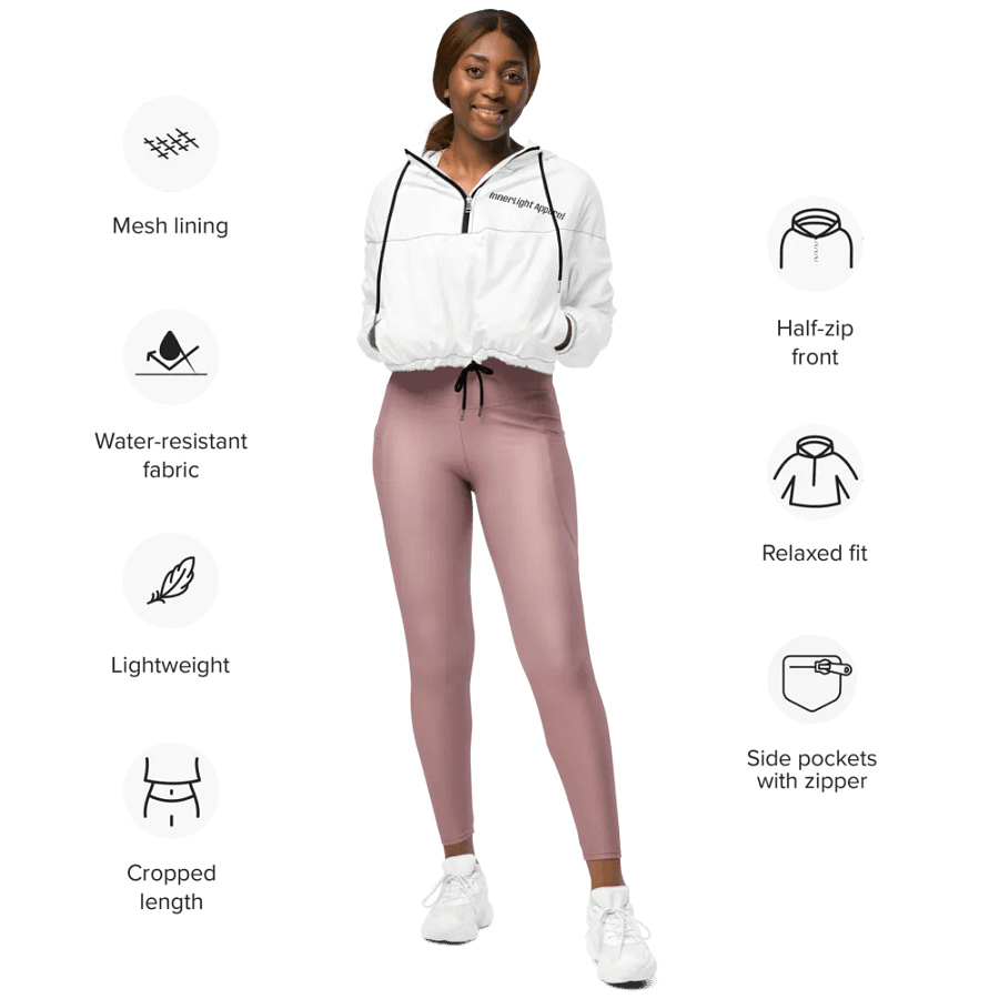 Everyday essentials Women's Cropped Windbreaker InnerLight Apparel Women's Cropped Windbreake product image (8)