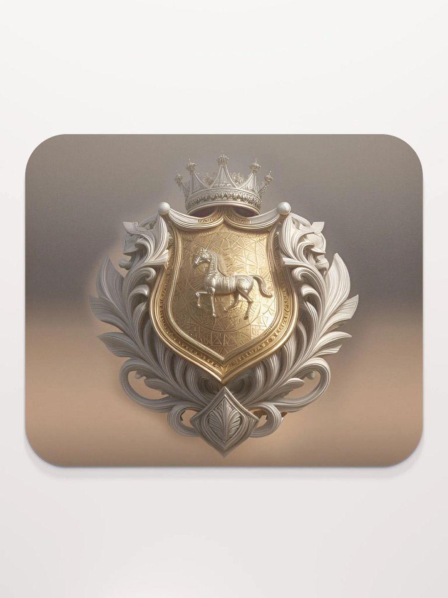 White & Gold Horse Classic Mouse Pad product image (2)
