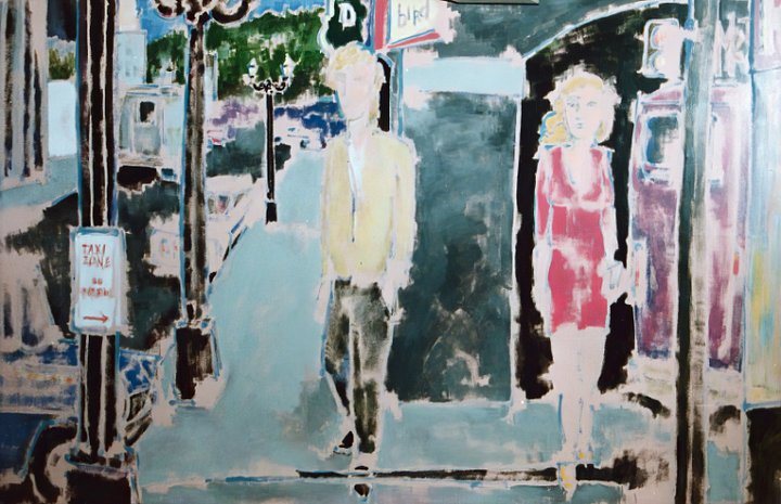 Mural at the Metro (1986) on canvas (32" x 48") product image (1)