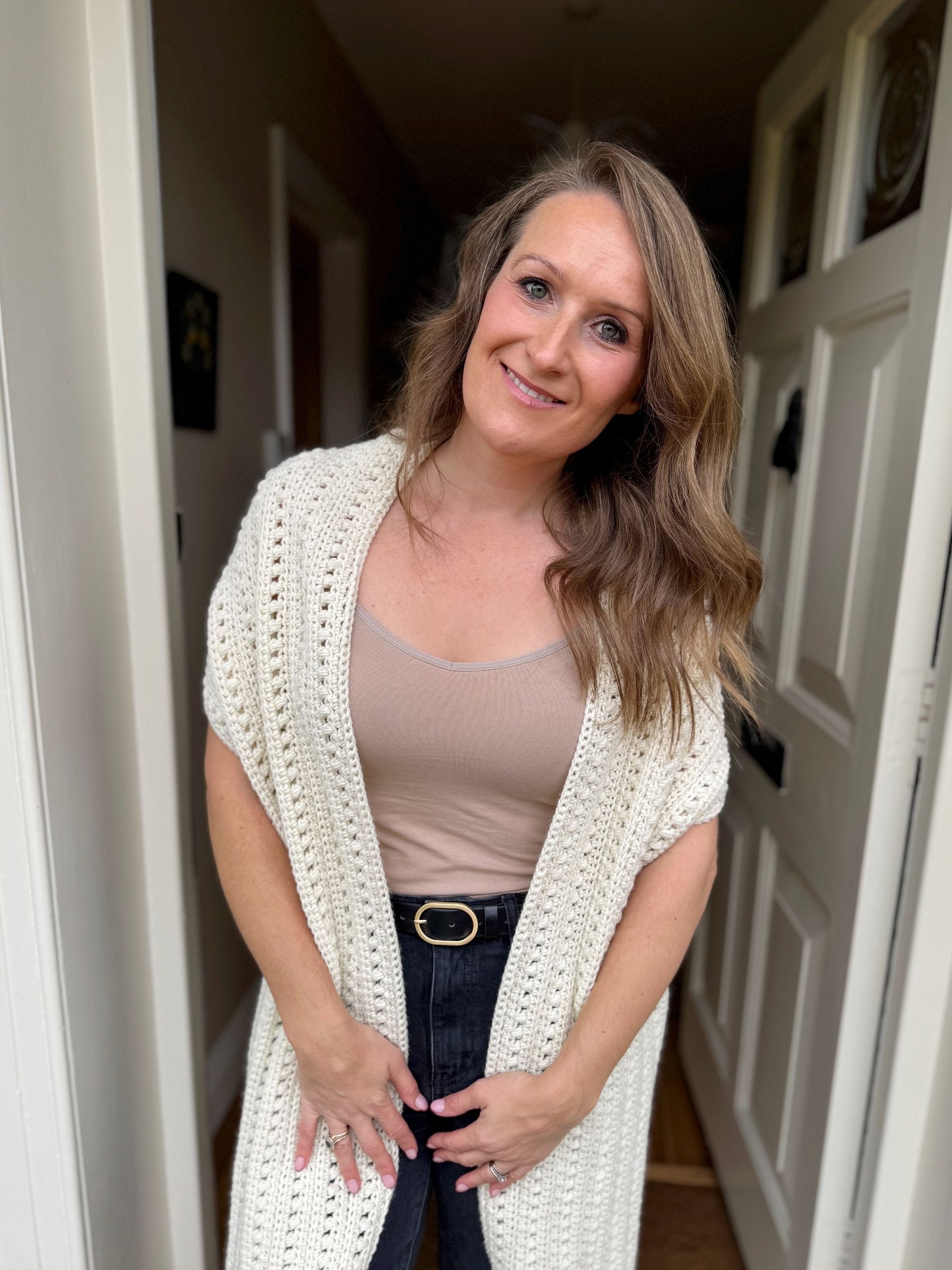 Crochet Sweater Scarf Worsted Weight/ Crochet scarf with sleeves / crochet wrap / Instant Download Adult Sizes XS - 5XL product image (5)