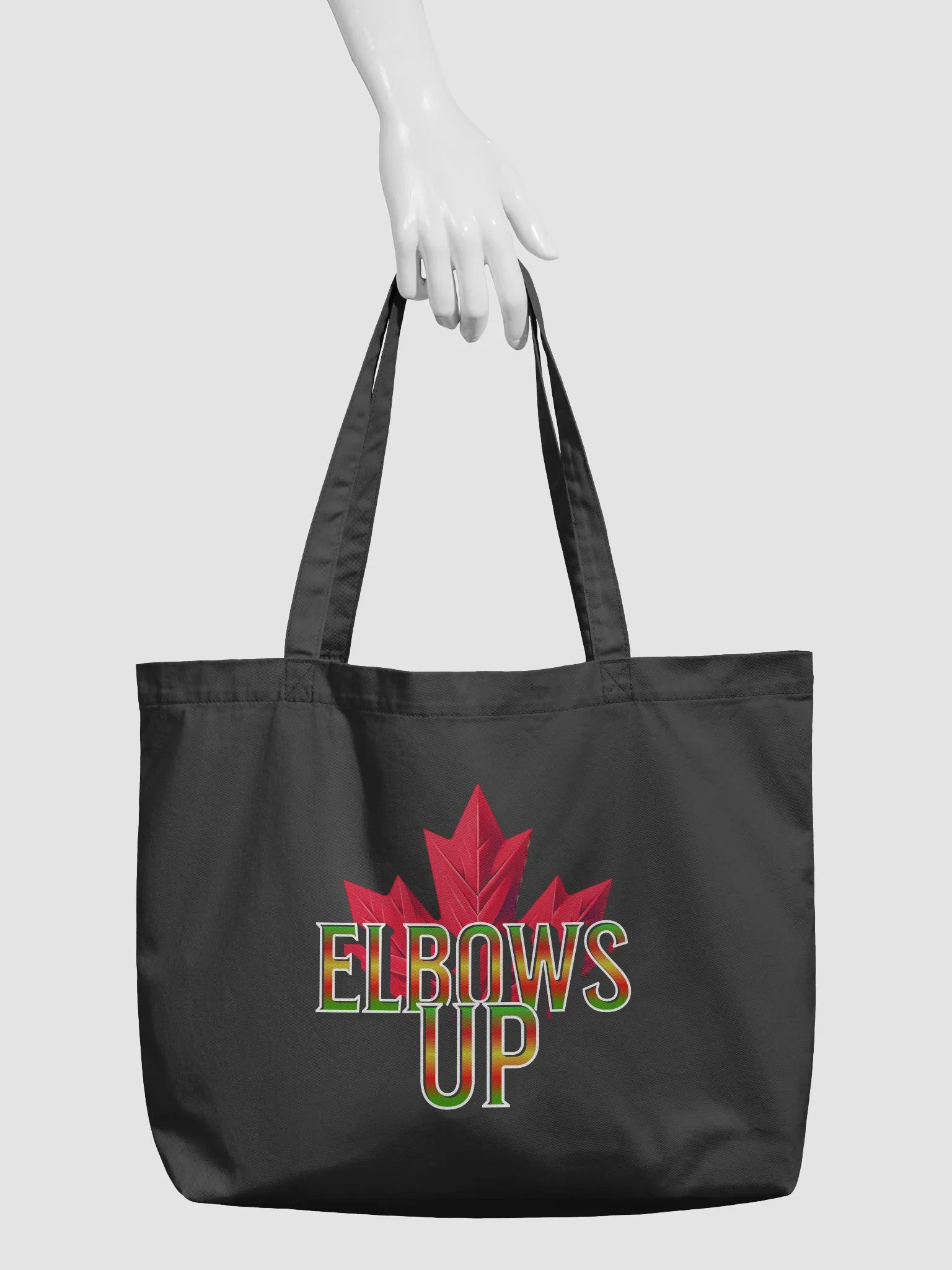 Elbows Up Maple Leaf Gradient Vibrant Tote Bag product image (5)