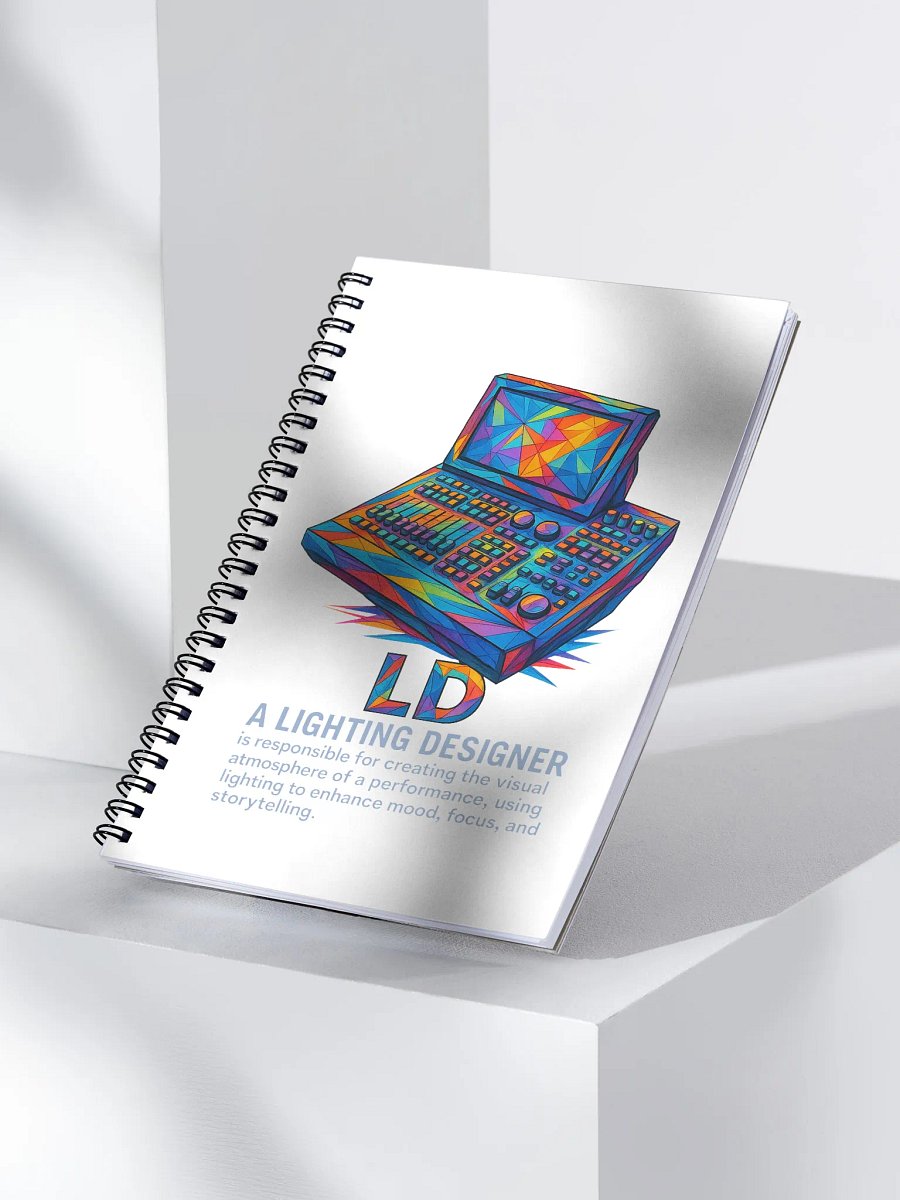 Theatrically Jerry: "LD (Light Designer) Prismatic Series" Light Console Spiral Notebook product image (3)