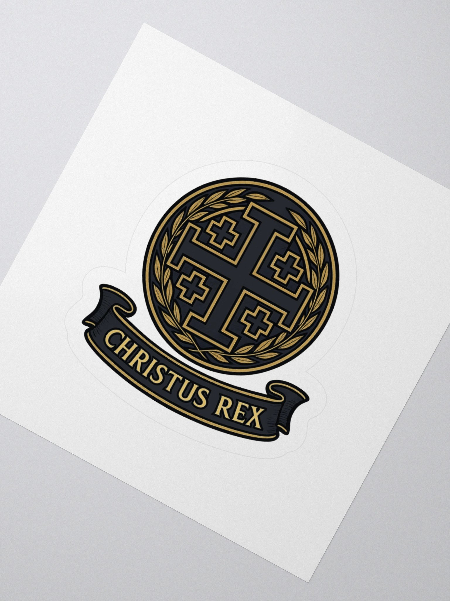 Christus Rex Sticker black product image (2)