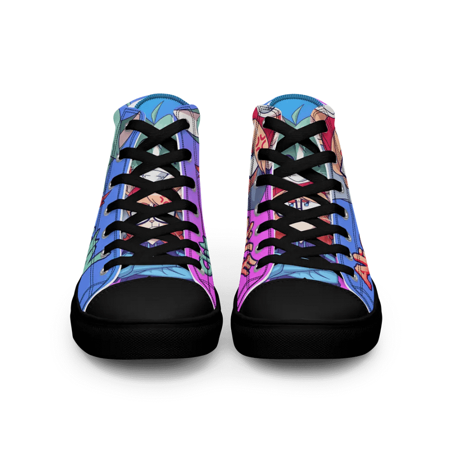 Cyan Teasing Alice's Women's High Top Canvas Shoes product image (4)