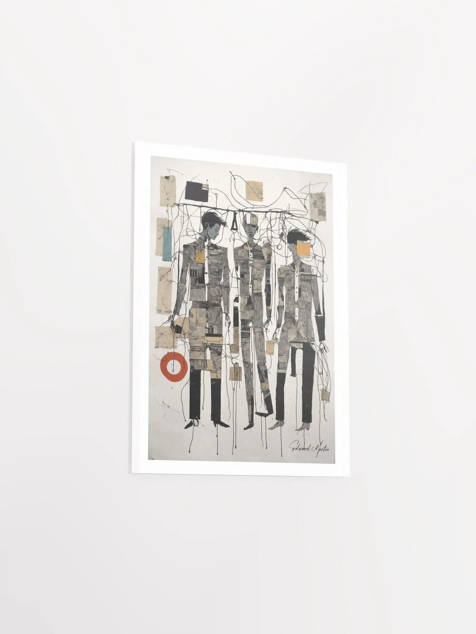 'l'homme no.04' by Edward Martin-Abstract Collage Trio Poster product image (4)