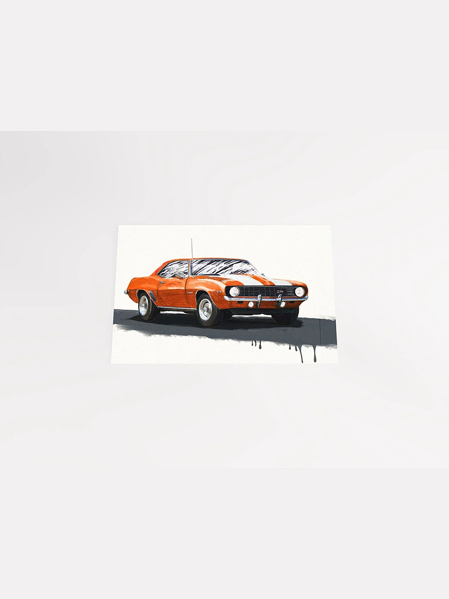 Hugger Orange 1969 Camaro Matte Poster product image (4)