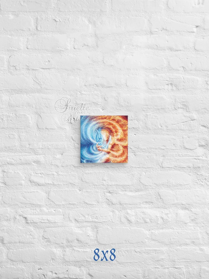 Fire and Ice Embracing Canvas Print, Close Up Square product image (2)