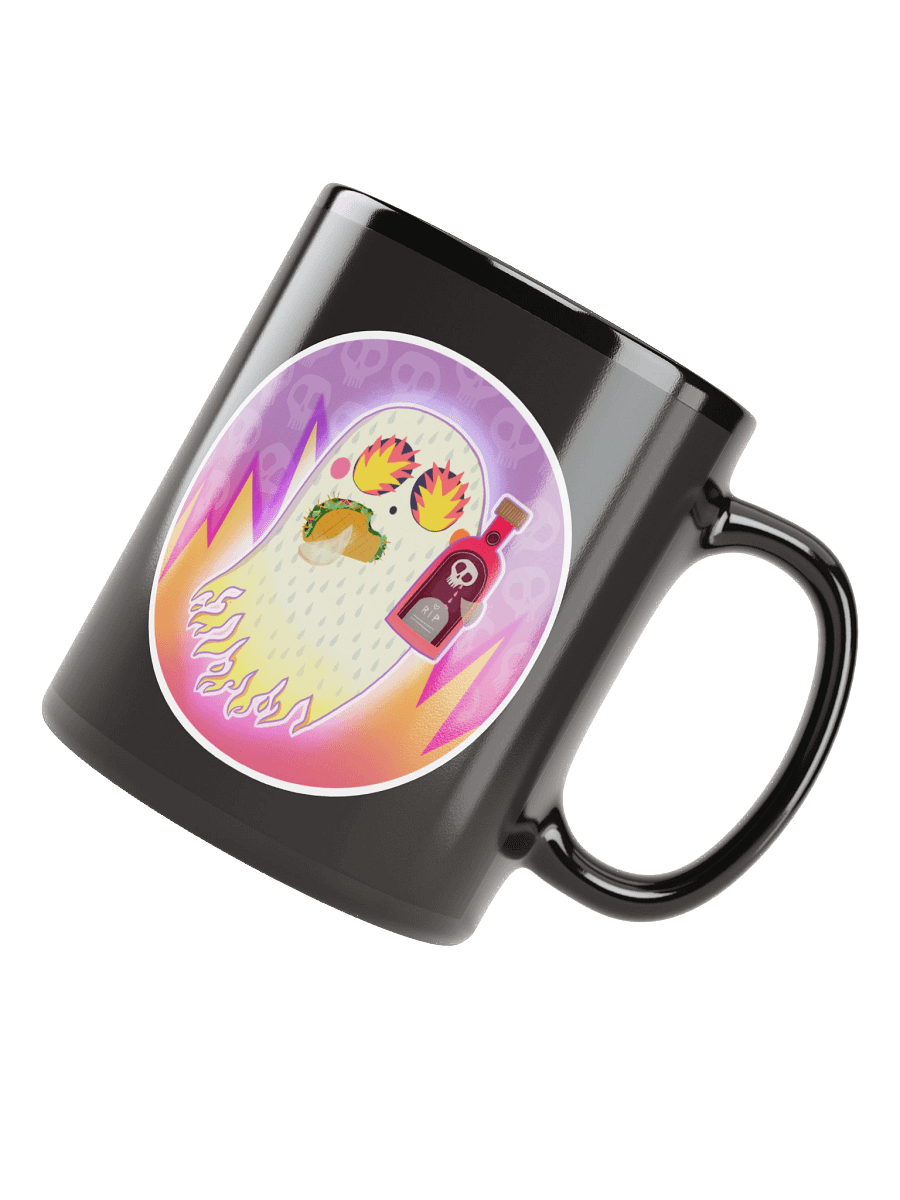 Pastel Little Ghost Hot Sauce - Black Ceramic Mug product image (8)