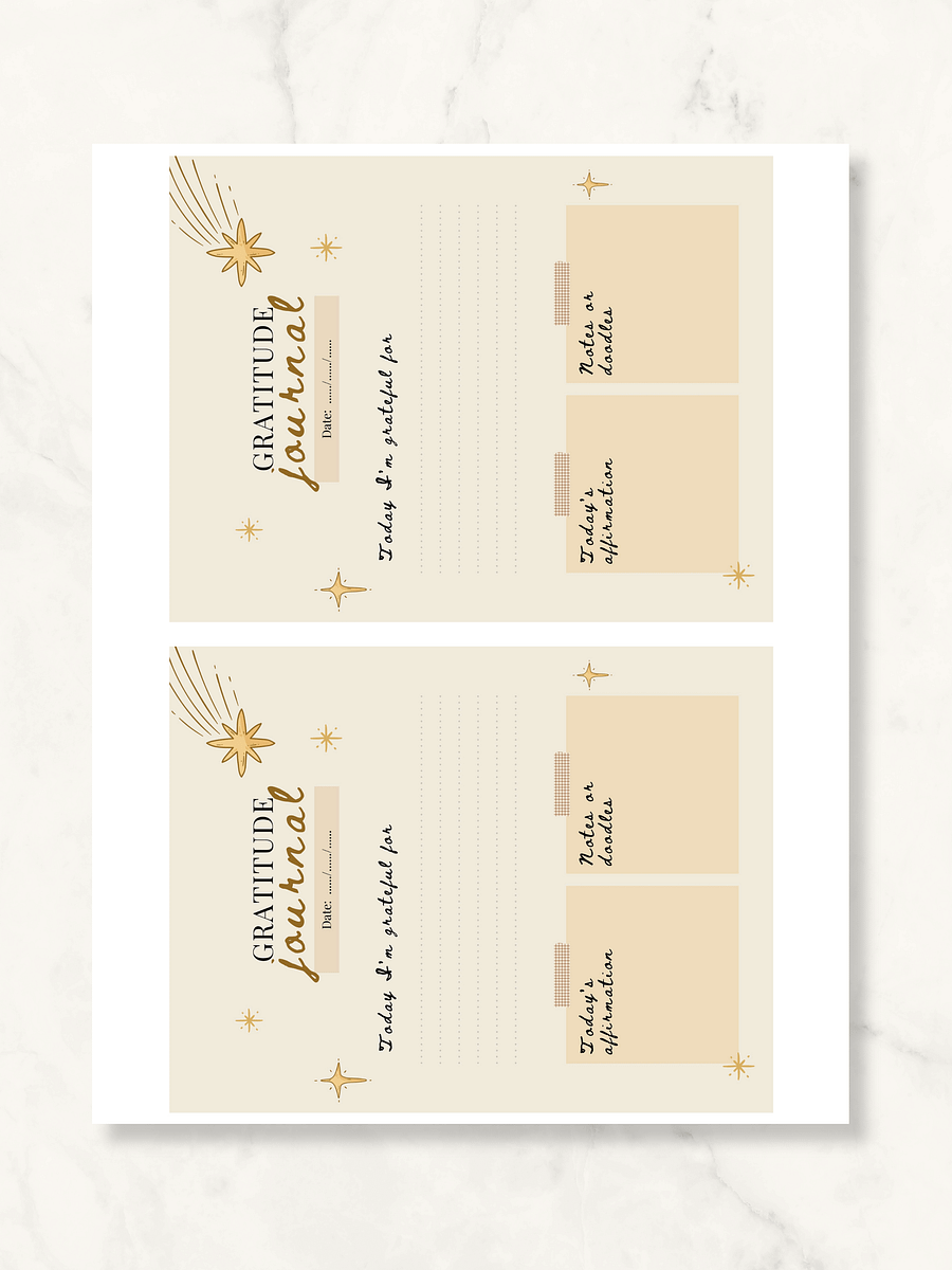 Daily Gratitude Journal Page product image (2)