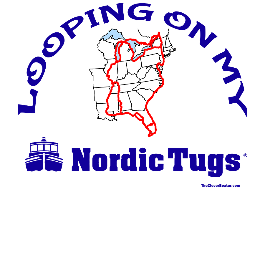 Looping On My Nordic Tug - T-Shirt - Light Shirt w/Blue Logo product image (5)