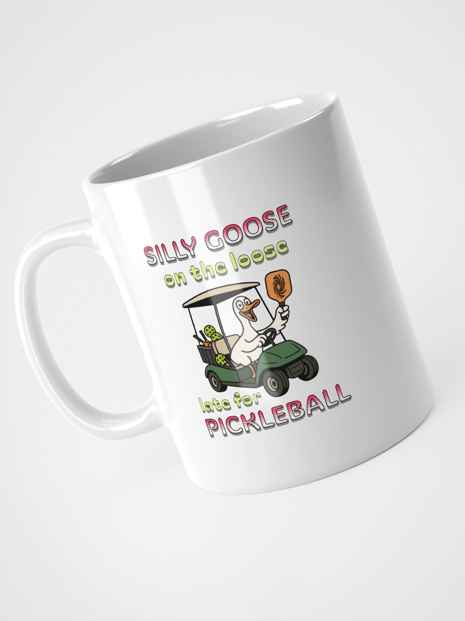 Silly Goose On The Loose Late For Pickleball Mug product image (2)