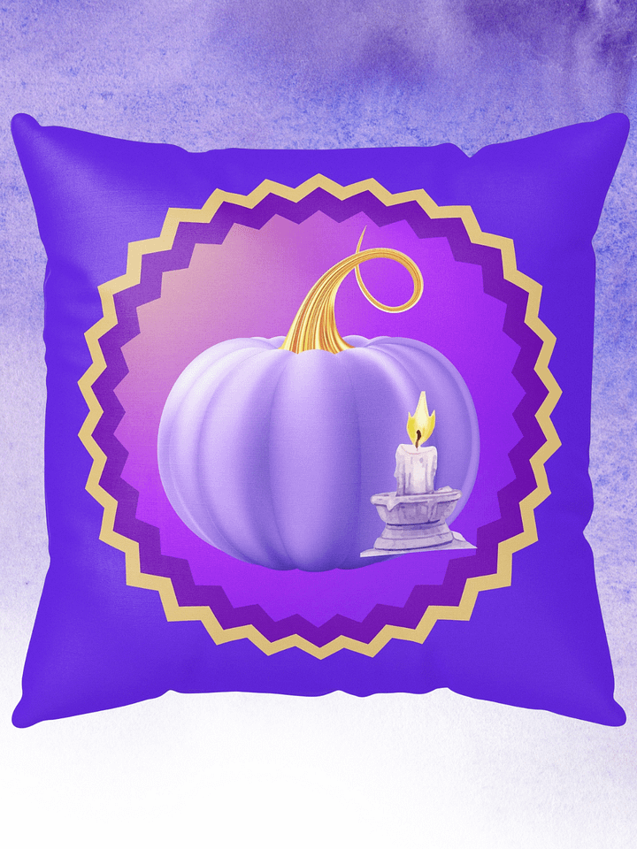 Whimsical Purple Pumpkin in Candlelight All-Over Print Pillow product image (1)