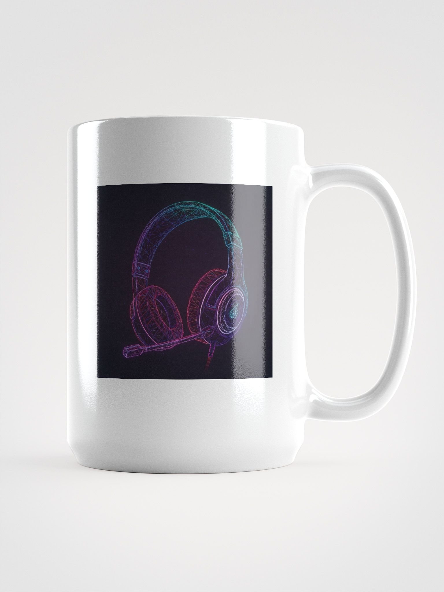 Neon Wireframe Headset Mug product image (1)