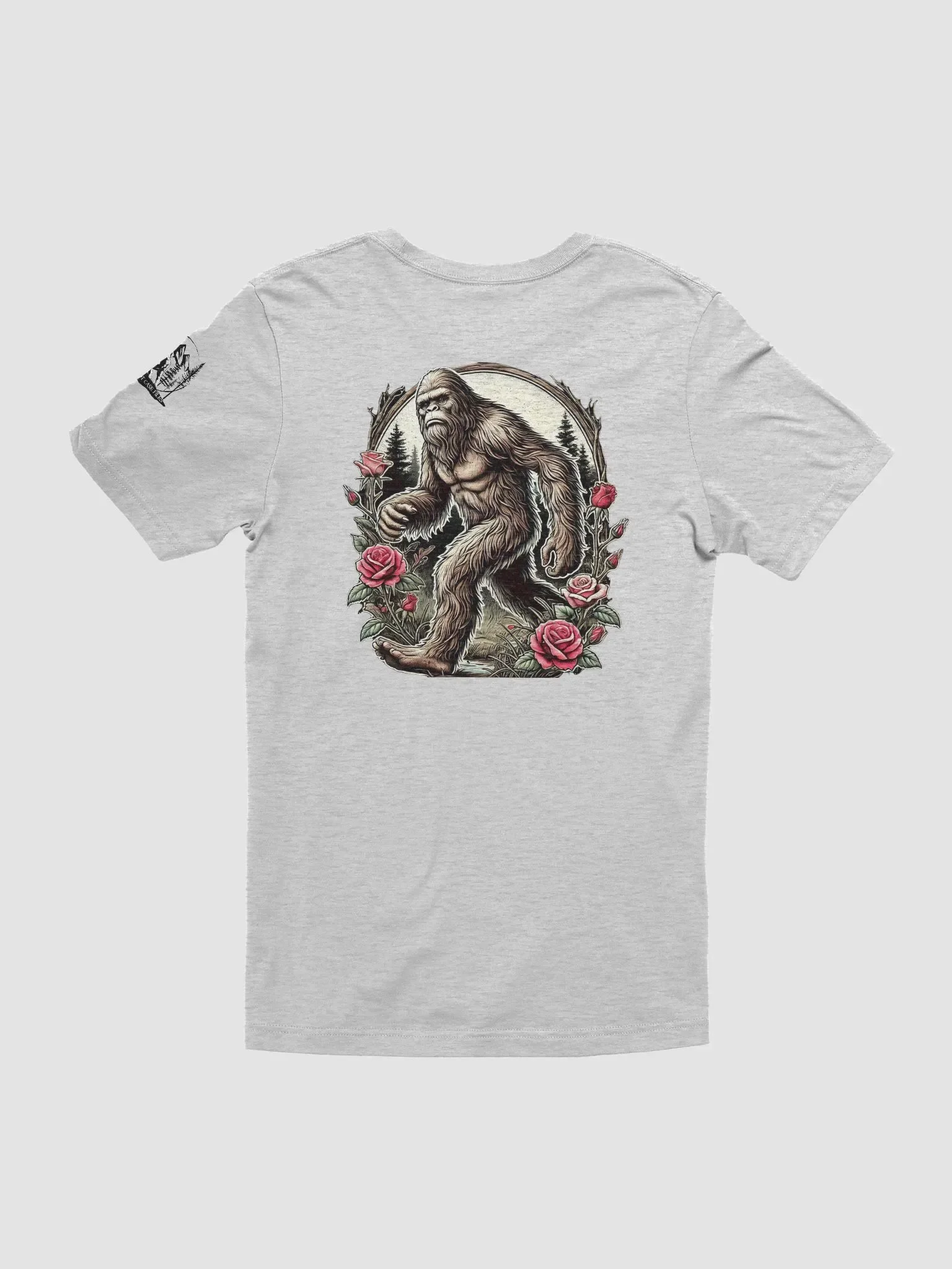 BIGFOOT AND FLOWERS T-SHIRT - BACK DESIGN product image (1)