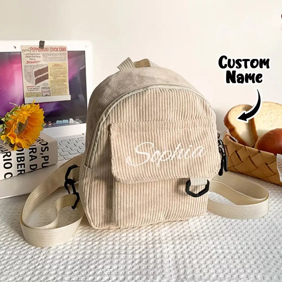 Personalised Mini School Backpack Bag Kids Name Text Girls Boys Rucksack PE Kit product image (3)