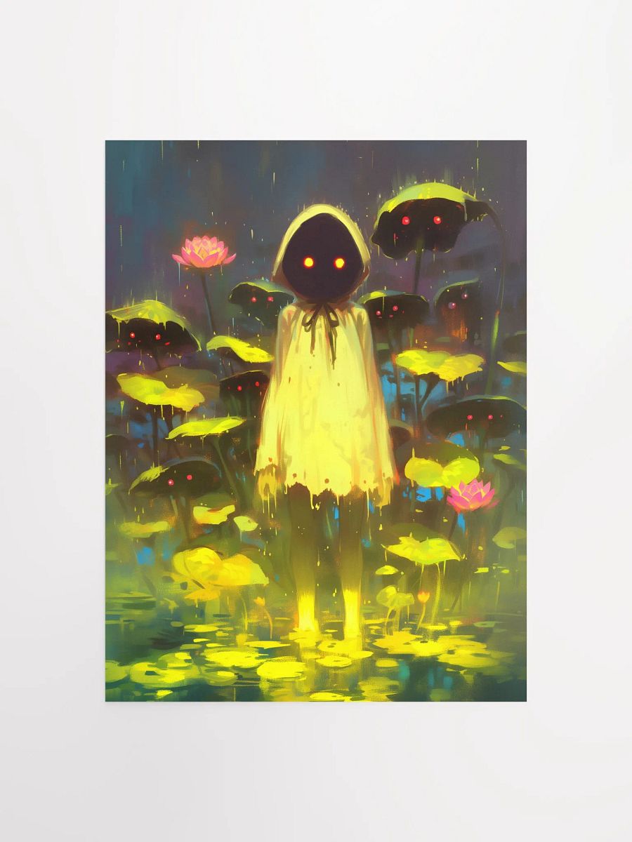 Glowing Eyes in the Rain: Matte Poster Print product image (1)
