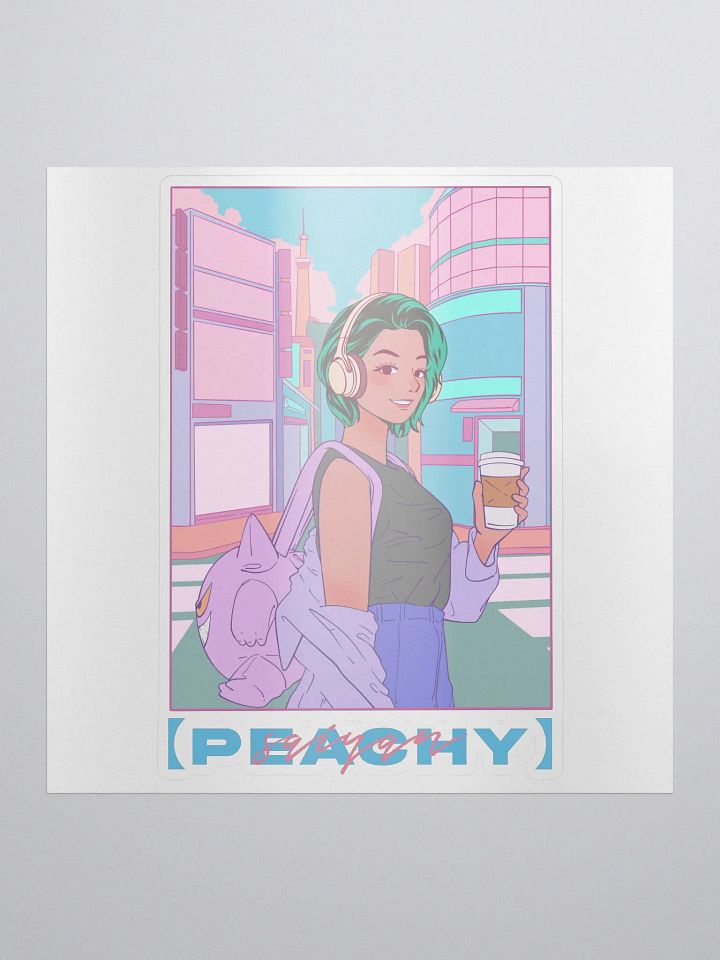 Walking with Peachy Sticker product image (1)