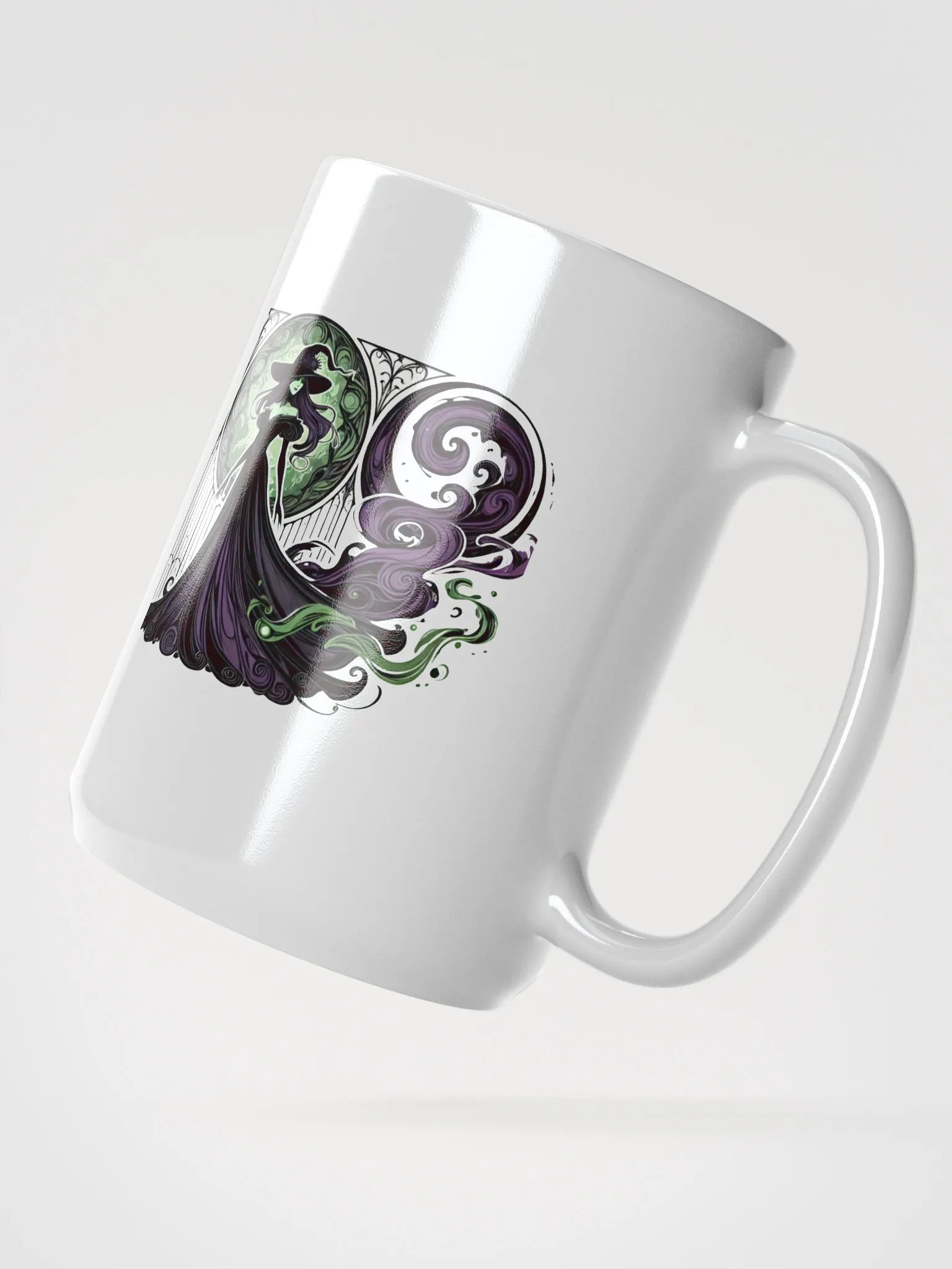 🧙‍♀️ Art Nouveau Witch Coffee Mug – Enchanting Halloween Edition product image (2)