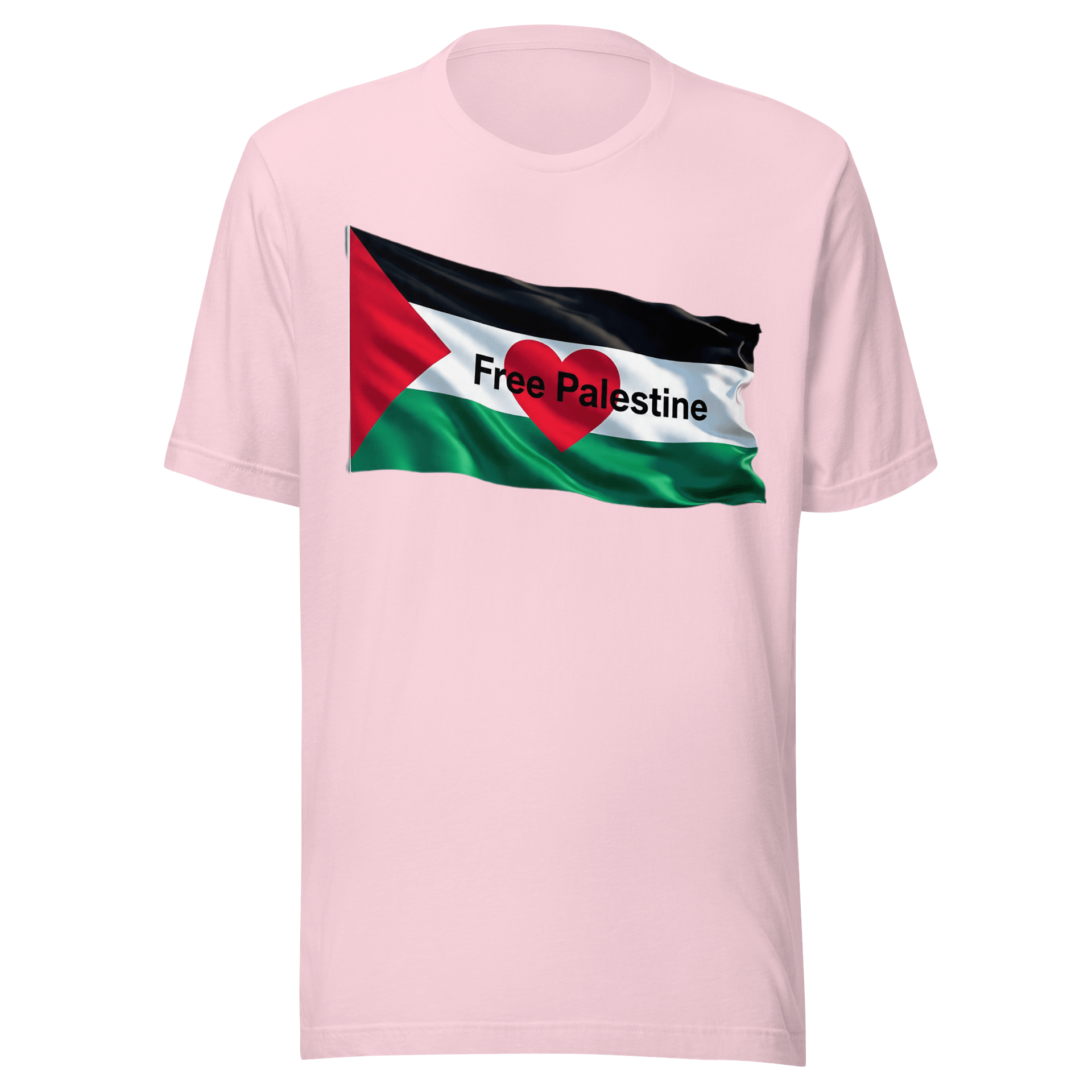Free Palestine Soft pink Heart image T-Shirt product image (1)