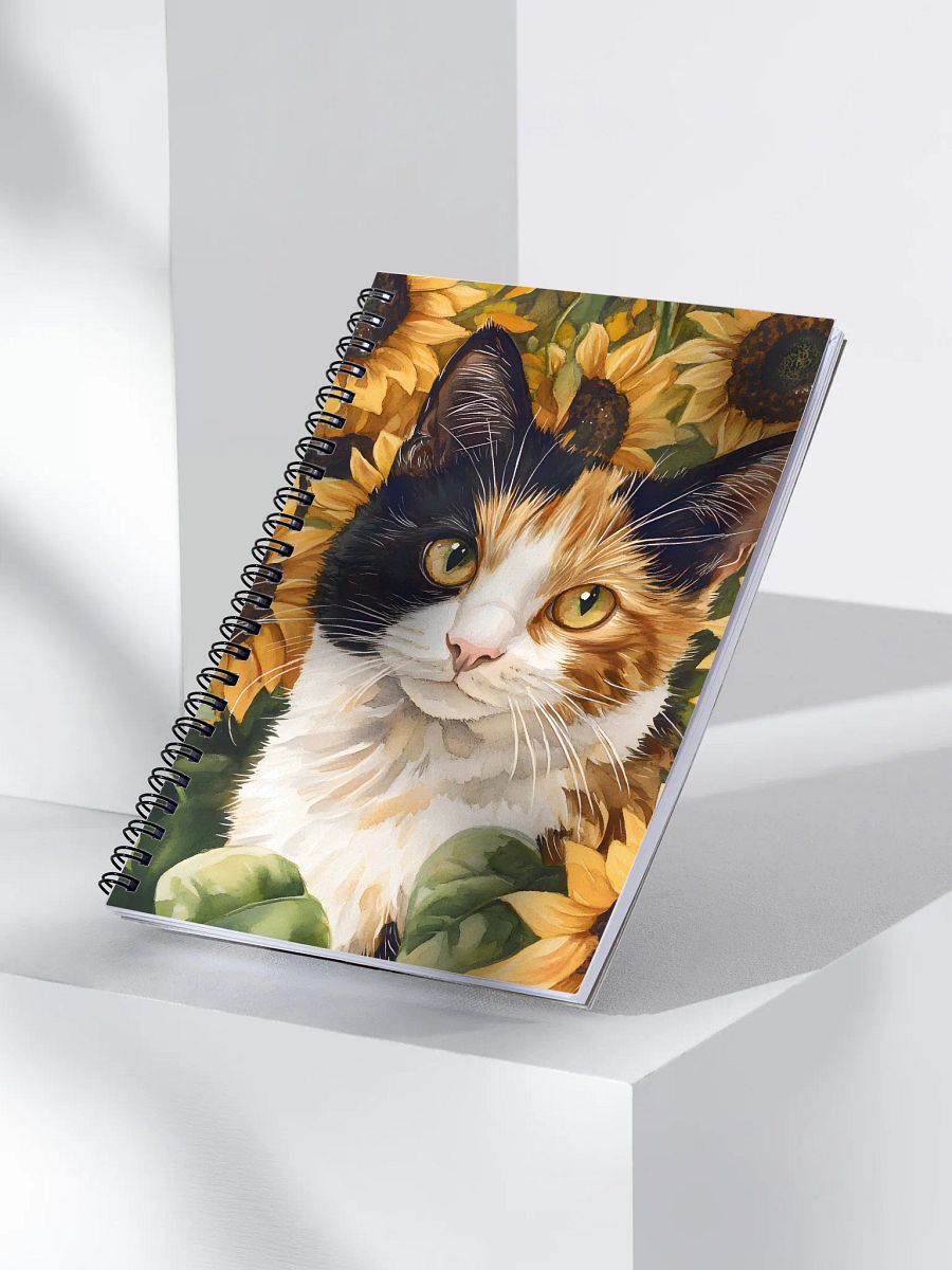 Sunflower Calico Cat Notebook product image (3)