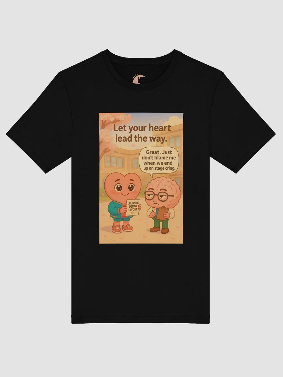 Let Your Heart Lead the Way - Cheerleader Squad Tryout T-Shirt | Motivational Cheer Apparel | Heart vs Brain Funny Tee product image (5)